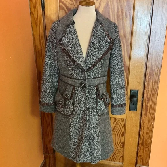 Vintage Y2K shabby chic boho sweater coat - Picture 7 of 11